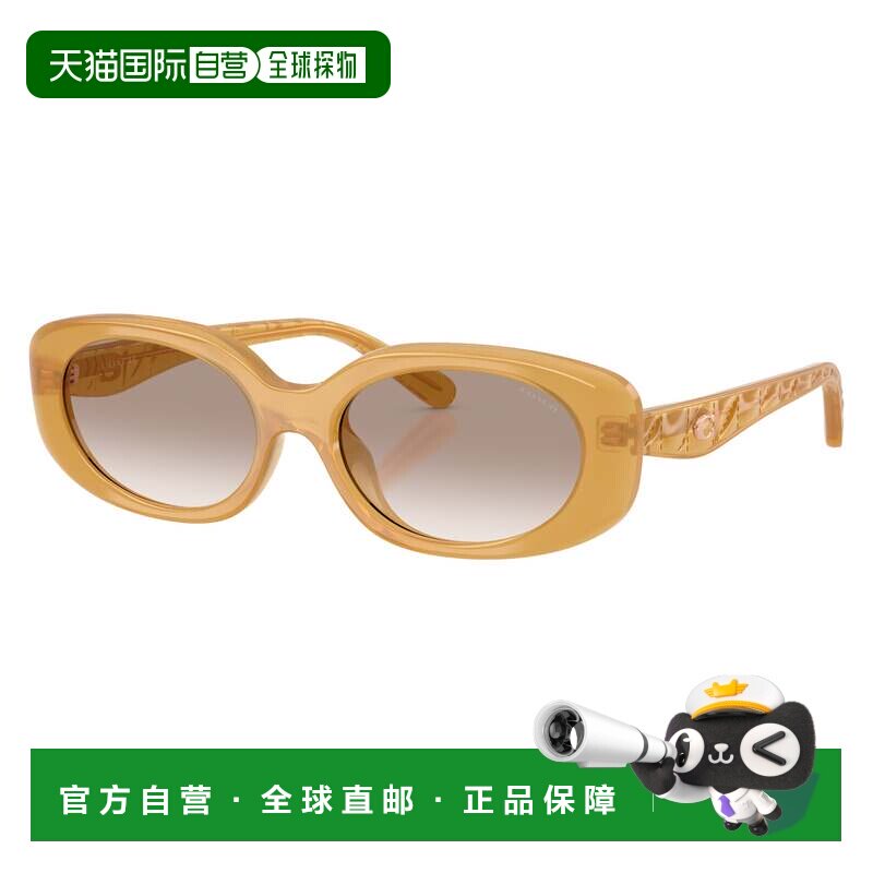 自营Coach女士54 mm乳白色腮红太阳镜-乳白色腮红 美国奥莱直发