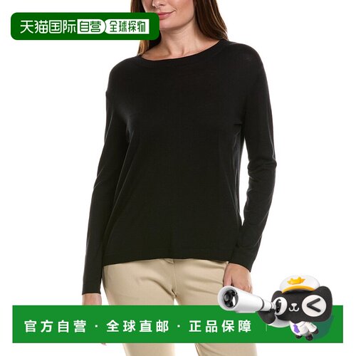 自营MM by Max Mara Arca真丝混纺毛衣-黑色 美国奥莱直发