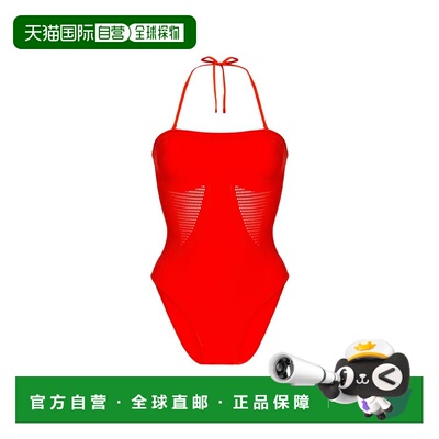自营wolfordNet & Ribs Swim Bodysuit - lipstick red 美国奥莱