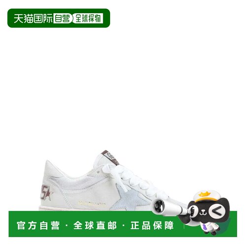 自营golden goose灰色Ballstar皮革运动鞋-白色 美国奥莱直发