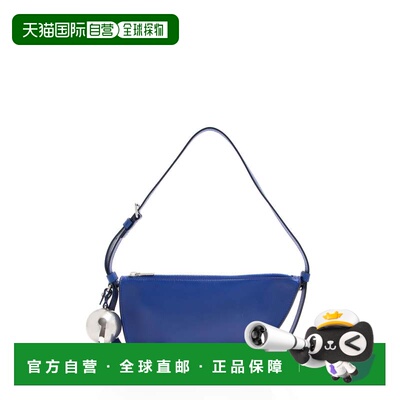 自营Burberry Leather Shield Mini Shoulder Bag - blue 美国奥