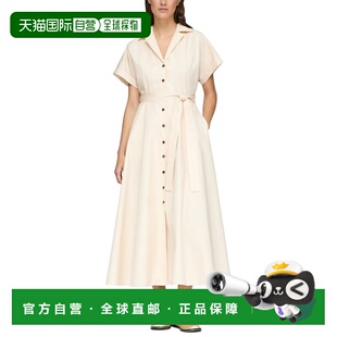 York 美 自营Lafayette New Shirtdress brown Lapel 148 Notch