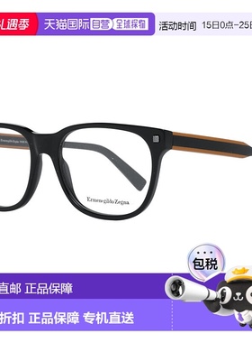 自营 Ermenegildo Zegna 男士光学眼镜男士镜框 - 黑色 美国奥莱