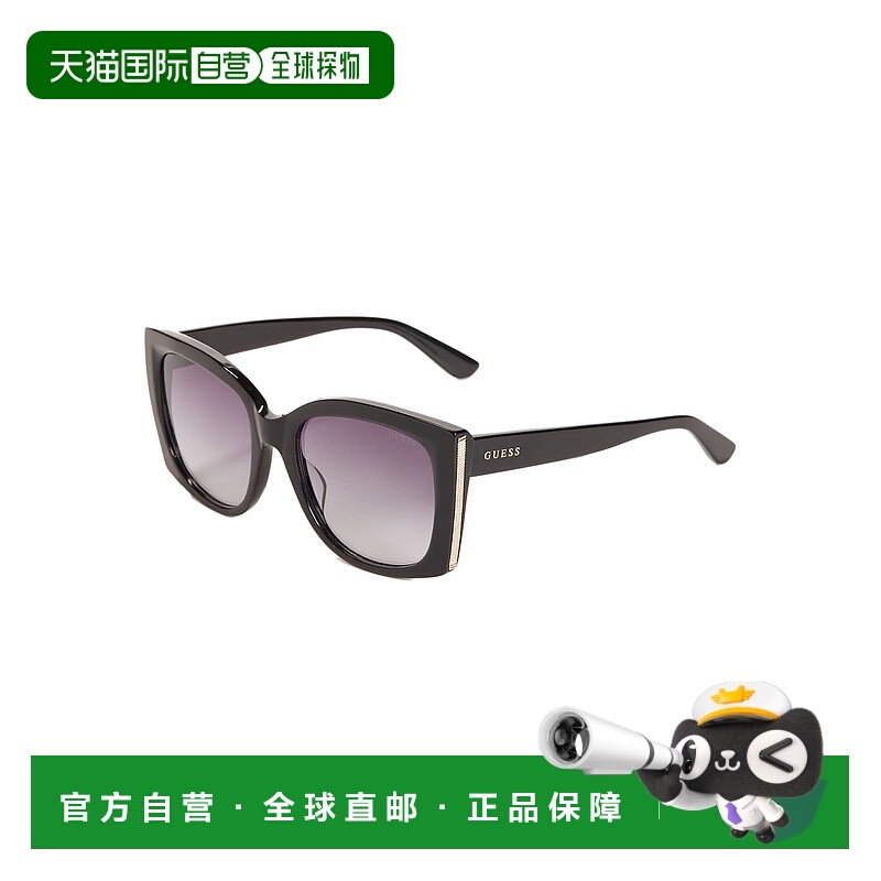 自营 guess大号塑料蝴蝶太阳镜 - 银白色 美国奥莱直发