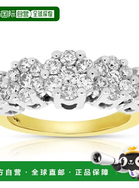 自营vir jewels1.50 克拉 5 石簇复合钻石戒指 14K 黄金 - 黄色