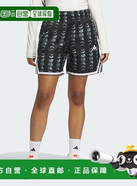 自营adidas阿迪达斯女式CrazyLite Eclipse Aop短裤-黑色 美国奥
