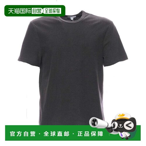 自营james perse灰色Mrms3170 Plkp宽松轻便棉质t恤-黑色 美国奥