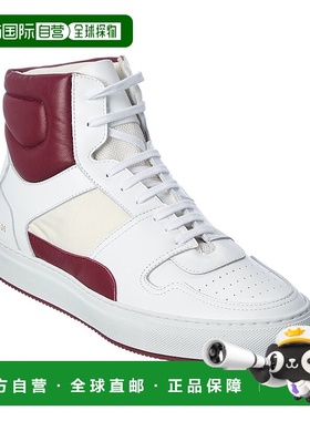 自营 Common Projects 皮革高帮运动鞋 - 白色 美国奥莱直发