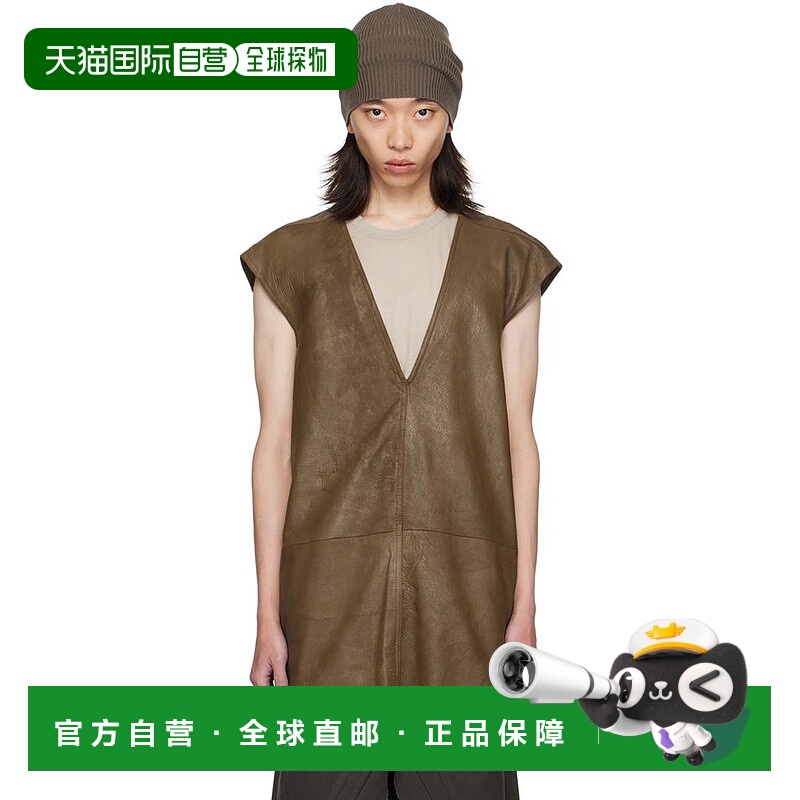 1h可退 【美国直邮】RICKOWENS男士T恤v领上装简约时尚舒适透气个