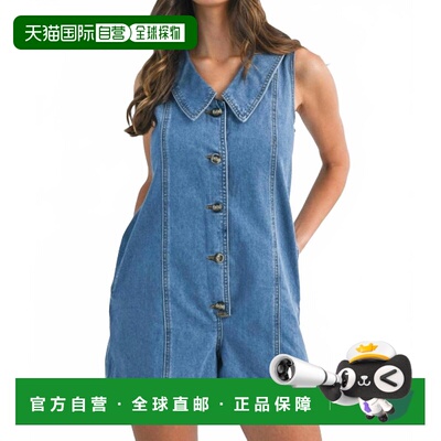 自营 mableOn A Whim Denim Romper - denim 美国奥莱直发连体裤