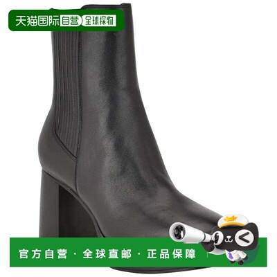 自营Women's Nine West EDS Boots Black Leather Square Toe Blo