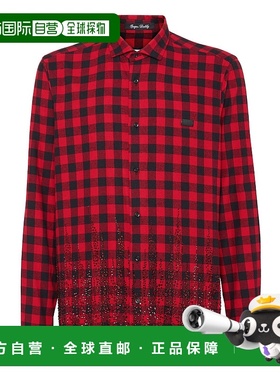 自营 philipp plein衬衫 Sugar Daddy Cut LS Flame - 红色 美国