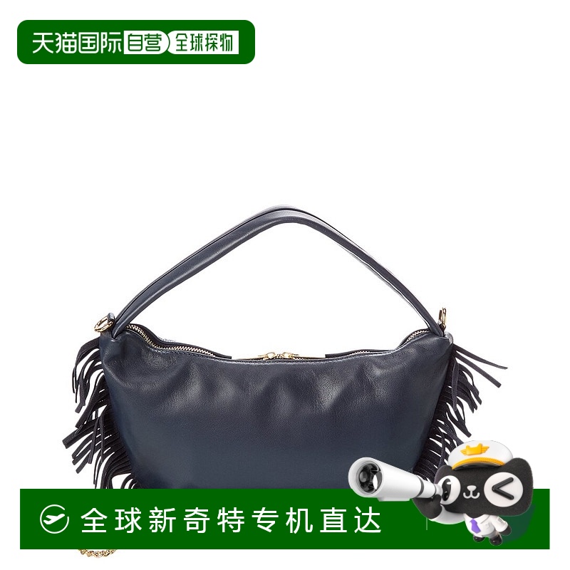自营 persaman new yorkPersaman纽约Dua流苏皮革单肩包-蓝色 【