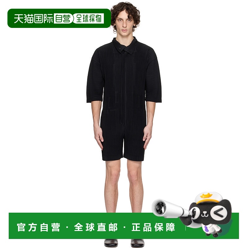 1h可退 香港直邮潮奢 Homme Plisse Issey Miyake 男士 黑色 Plea
