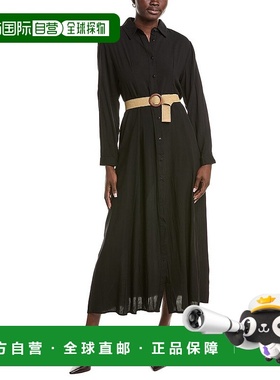 自营anna kay安娜 凯 卡罗尔衬衫裙-黑色 美国奥莱直发连衣裙