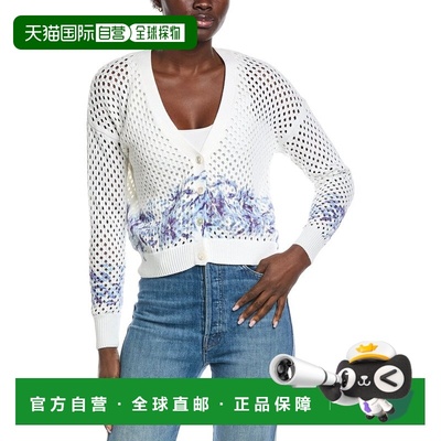 自营Autumn Cashmere Floral Mesh Cardigan - white 美国奥莱直