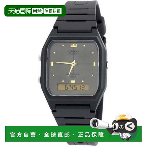 自营Casio Unisex Analog-Digital Watch with Gray Dial and Bla