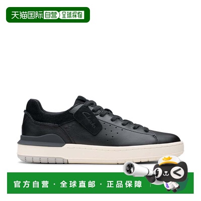 自营Clarks Courtlite2 Run in Black Leather - black leather