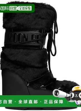 1h可退 香港直邮潮奢 moon boot 月亮靴 女士 黑色 Icon Faux-Fur