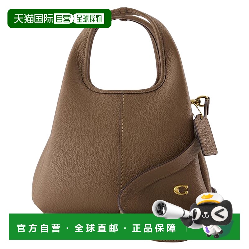 自营coachLana 23单肩包-教练-皮革-深石色-棕色 美国奥莱直发