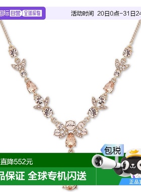 1h可退 【美国直邮】GIVENCHY 通用 项链金色长项链水晶吊坠精致