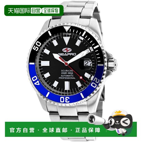 自营Seapro Men's Black dial Watch - black 美国奥莱直发