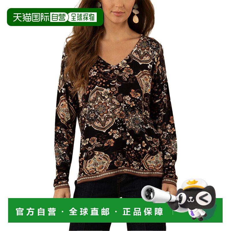 自营Hale Bob Alondra女式衬衫-黑色 美国奥莱直发