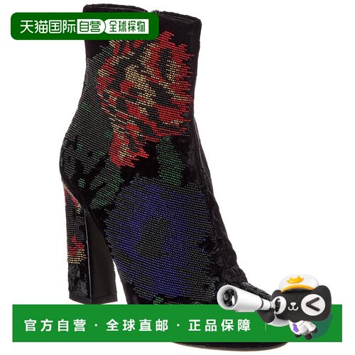 自营Roger Vivier Chunky Velvet Boot - black 美国奥莱直发短靴