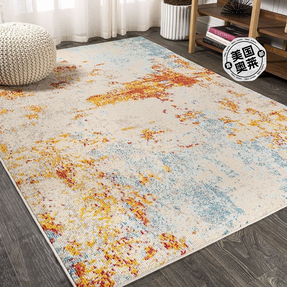 jonathan ySunset Modern Abstract Area Rug - orange/multi 【