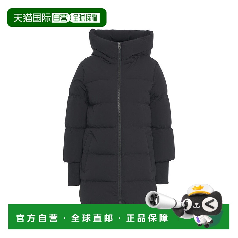 自营woolrich中号高领和防护罩羽绒服-黑色 美国奥莱直发