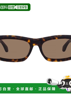 自营Salvatore Ferragamo Brown Rectangular Men's Sunglasses S
