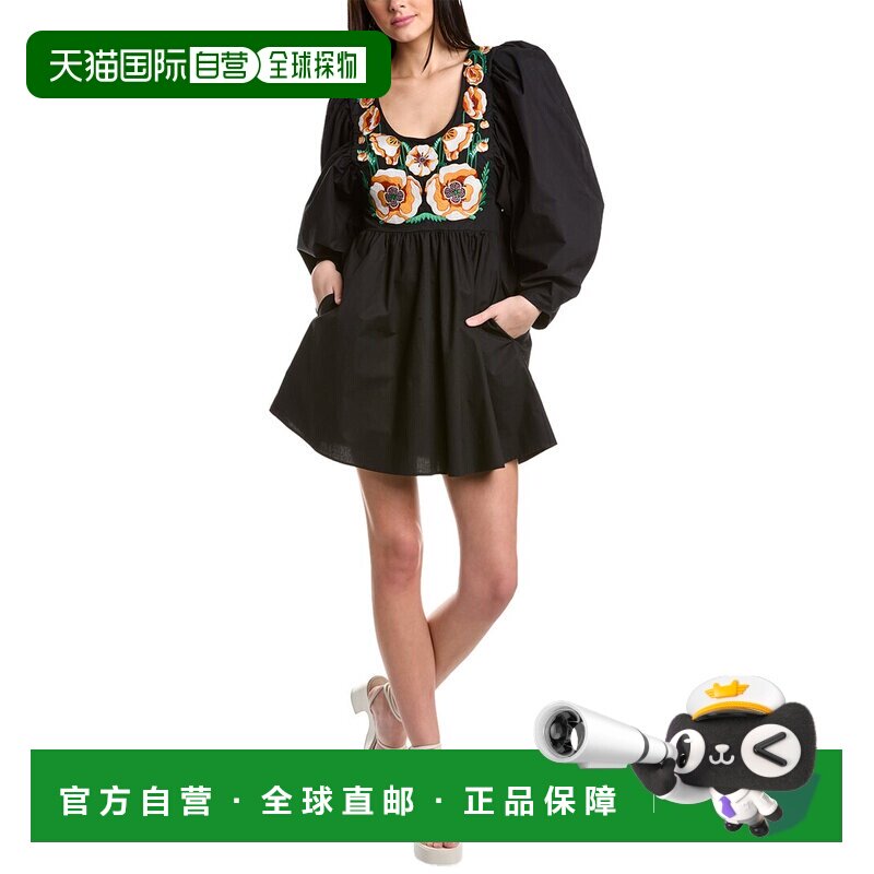 自营LA DOUBLE J Dolly 迷你早秋新款连衣裙 黑色 美国奥莱直发图片