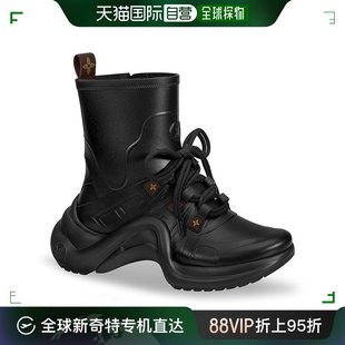 靴子路易威登雨靴帆布 女士拉链女鞋 Vuitton 美国直邮Louis