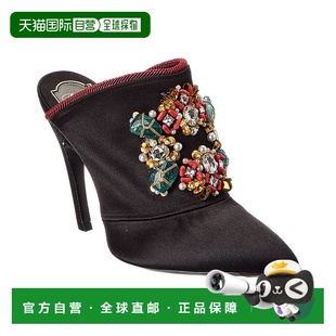 Satin Barocco Mule Black 美国直发奥莱 自营Roger 女鞋 Vivier