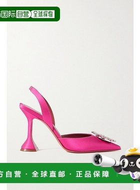 1h可退 香港直邮潮奢 Amina Muaddi 女士 Begum Glass 水晶缀饰 P