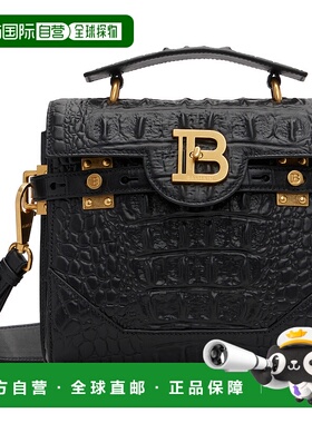 1h可退 香港直邮潮奢 Balmain 巴尔曼 女士 黑色 B-Buzz 23 Croco