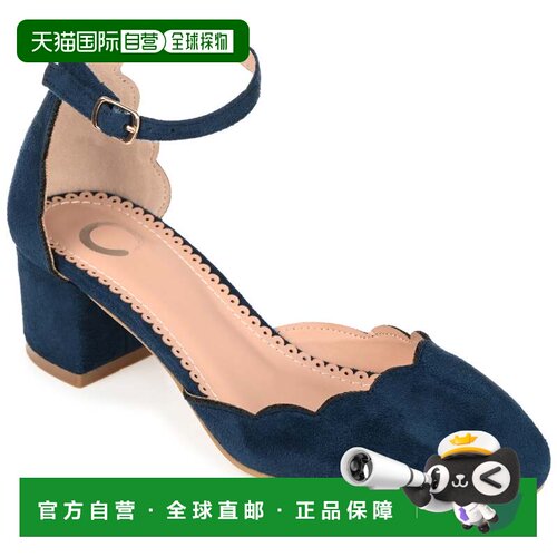 自营Journee Collection 女士 Edna 高跟鞋 - 海军蓝 美国奥莱直
