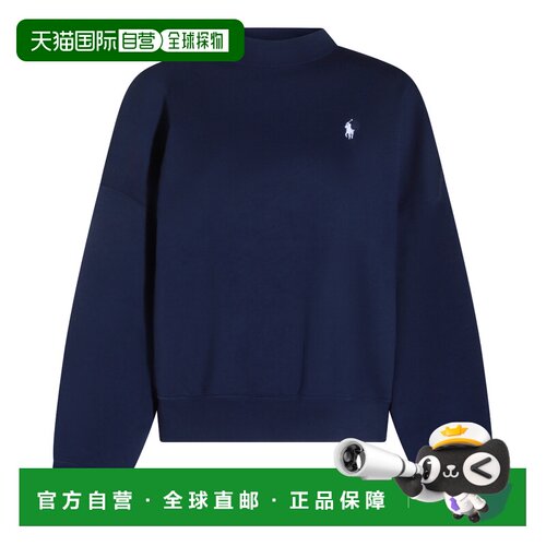 自营 潮奢 Polo Ralph Lauren Polo 拉夫 劳伦 女士 蓝色棉质卫衣