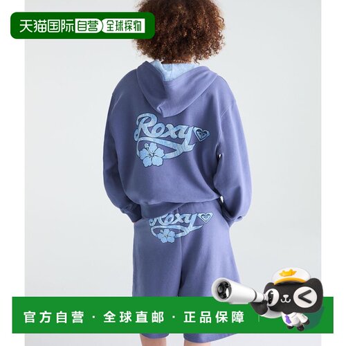 自营Aeropostale Roxy Script徽标全拉链连帽衫-蓝紫色488 美国奥