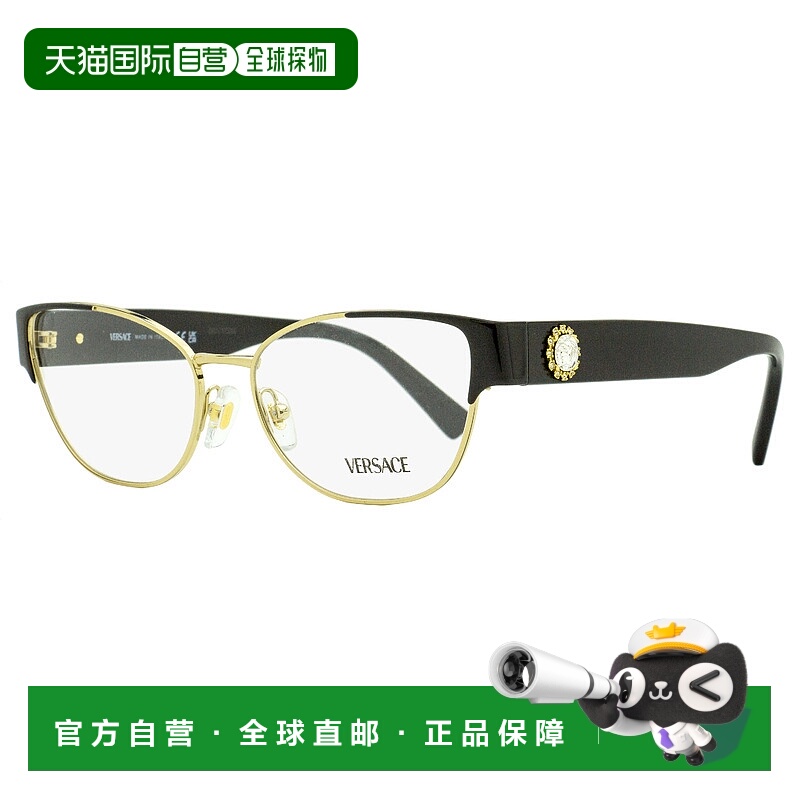 自营 Versace 女士猫眼镜 VE1267B 1433 金色/黑色 53 毫米 - 143