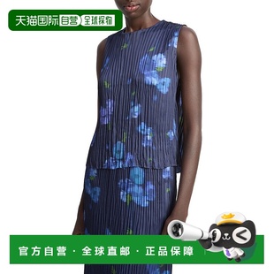 Crushed Blur Shell Top 美国奥莱直发 自营Vince blue Poppy