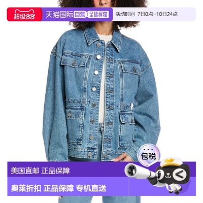 自营rag & bone Amy Cinched Denim Jacket - blue 美国奥莱直发