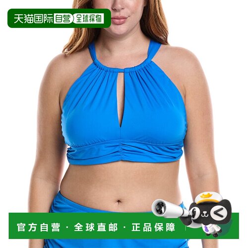 自营La Blanca Ig High Neck Midline Top - blue 美国奥莱直发