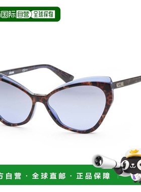 自营Moschino Women's 58 mm Blue Sunglasses - blue havana 美