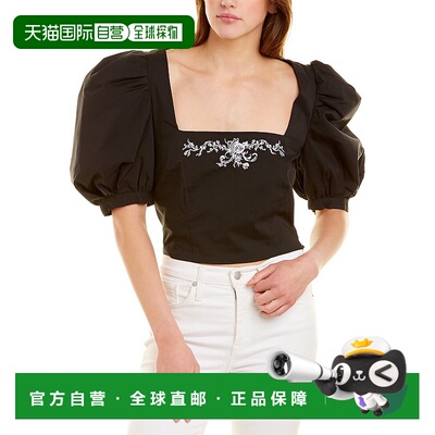 自营 Caroline Constas 长袖 Delilah 上衣 - 黑色 美国奥莱直发