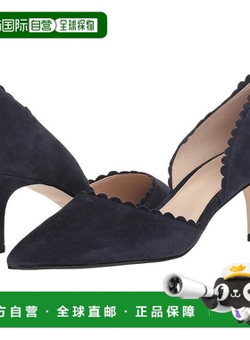 自营 Pelle Moda Kenny Pump女式11号黑色绒面尖头猫跟FZP434（黑