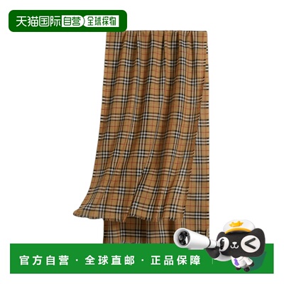 自营Burberry Classic Gauze Vintage Checker Wool Silk Scarf -