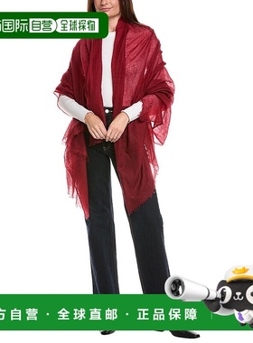 自营Amicale Cashmere Solid Felted Cashmere Wrap - orange 美