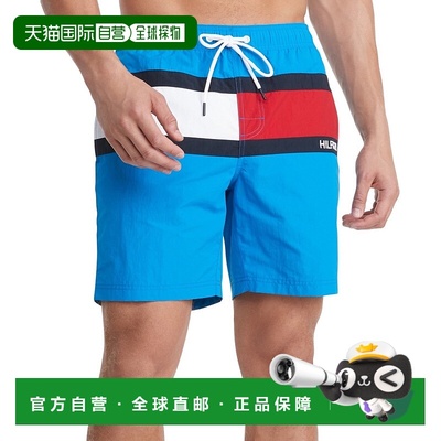 自营Tommy Hilfiger Swim Trunks Men's Blue Blitz Drawstring W