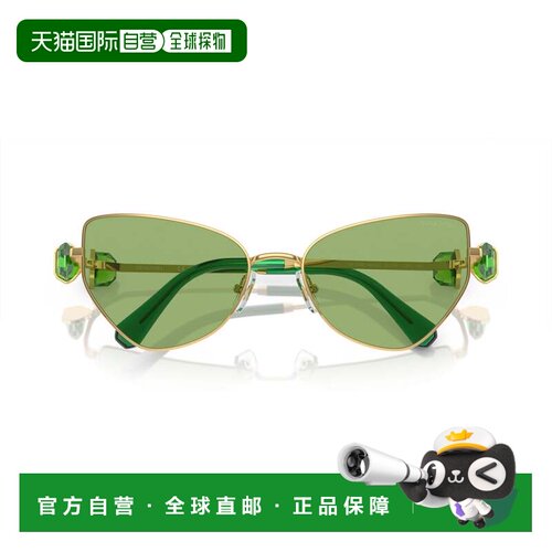 自营swarovski0Sk7003 Cat-Eye Sunglasses with Green Tinted Le